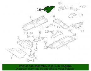 Rear right underbody protection for Porsche Cayenne 19-23