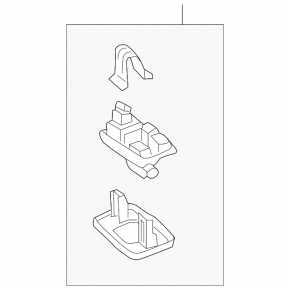 Driver's visor mounting hook Mercedes GLC 16-22 black