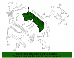Front bumper bare Mercedes R-class W251 06-13