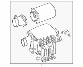 Air filter housing Mercedes GLC 300/350e 16-19