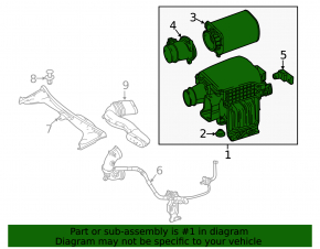 Air filter housing Mercedes GLC 300/350e 16-19