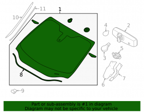 Ford Focus mk3 windshield 11-18 usa