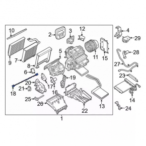 Resistor-motor heater wiring Ford C-max MK2 13-18
