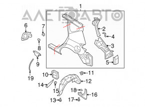 Rear right wing Nissan Murano z51 09-14