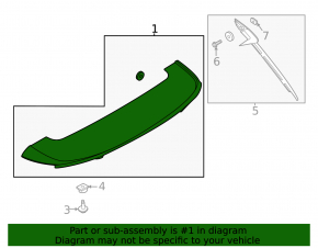 Lincoln Corsair 20-26 tailgate spoiler