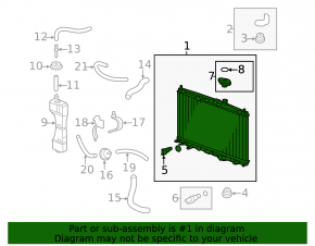 Radiator cooling water Honda CRZ 11-16