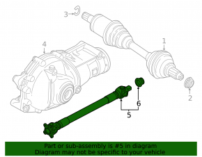 Front Driveshaft for BMW X5 F15 16-18 Plug-in AWD
