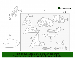 Left side mirror camera for Nissan Rogue 14-20