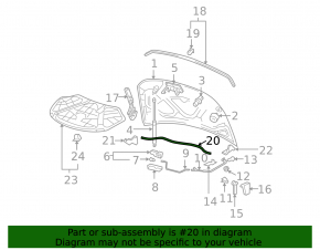 Windscreen wiper seal VW CC 08-17