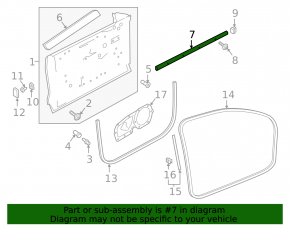 Strut reinforcement front left door Audi Q7 20-26
