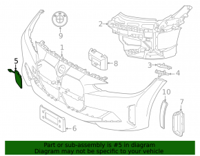 BMW 4 Series G22 G26 21-25 Front Bumper Tow Hook Cover Without M Sport Design, Bumper Cover & Trim