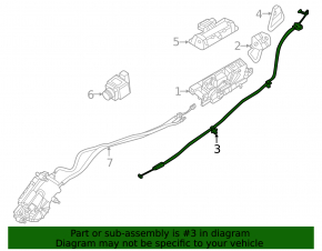 BMW i4 22-26 emergency trunk release cable