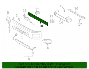 Front Bumper Reinforcement for Toyota FJ Cruiser 2007-2014
