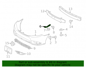 Left front bumper mount for Toyota Avalon 11-12