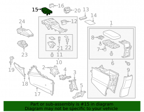 Lexus CT200h 11-17 Center Console Pocket