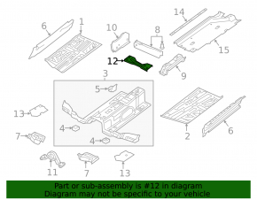 Muffler bracket central VW Tiguan 09-17 without rubber
