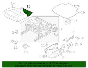 Passenger presence sensor for VW Tiguan 09-18 without airbag