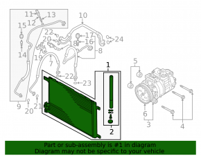 Air conditioning condenser radiator Audi Q3 83A 19-22 2.0T