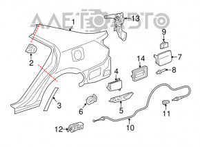 Rear right wing Toyota Camry v50 12-14 usa OEM