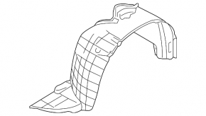 Front left fender liner Nissan Versa 12-19 usa