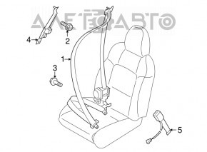 Driver's seat belt Subaru b10 Tribeca