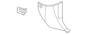 Lower left front pillar trim for Nissan Ariya 23-25, black