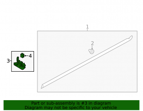 Mudguard threshold rear left VW Touareg 11-17