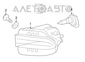 Fog lamp left Lexus GS300 GS350 GS430 GS450h 06-11