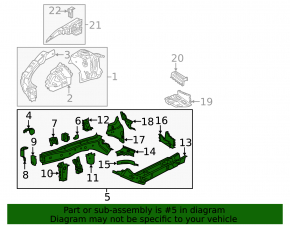 Quarter front left Chevrolet Equinox 18-21 black, painted, with eyepiece