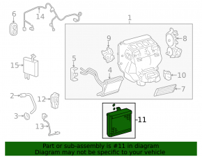 Toyota Avalon 13-18 hybrid evaporator with temperature sensor