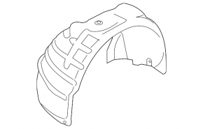 Rear left fender liner for Audi A5 12-16