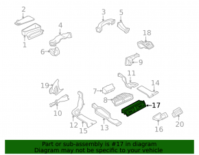 Central air duct deflector Audi A4 B8 08-16 broken