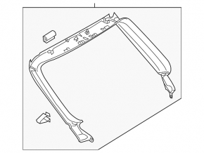 Upper trunk door trim Audi Q3 8U 15-18 black