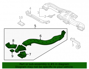 Left heater duct for Kia EV6 22-24