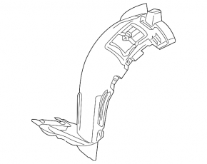 Front right mudguard liner, front part, Mercedes W166 ML/GLE 12-19