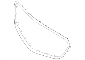 Molding of radiator grille Mercedes E-class W212 14-16