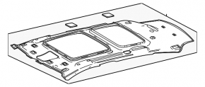 Mercedes GLC 20-22 headliner for panoramic windows, black