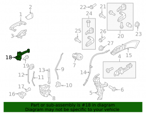 Front left door limiter Ford Explorer 11-19