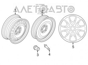 Wheel nut d19 M12x1.5 Ford Focus mk3 11-18 type 2