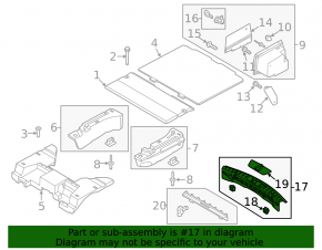 Ford Explorer 16-19 trunk opening trim black, broken fastener, scratches
