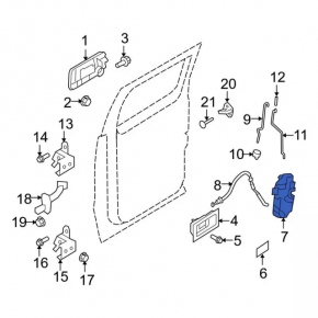 Rear left door lock Ford Explorer 11-19