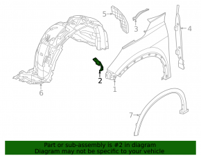 Front Right Fender Bracket Nissan Rogue 21-24