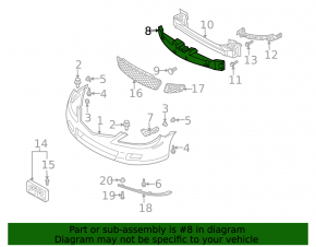 Mazda6 03-05 Front Bumper Absorber