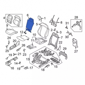 Heated driver's backrest for the 2021-2025 Ford Mustang Mach-E