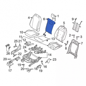 Heated driver's backrest for the 2021-2025 Ford Mustang Mach-E