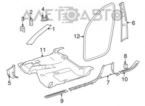 Door seal front left Mercedes W164 ML
