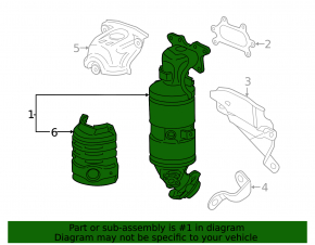 Exhaust manifold with catalytic converter Honda HR-V 16-22 rusty, studs sawed off