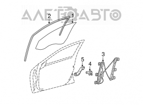 Front left door glass for Mercedes W211