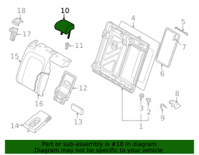 Headrest 2nd row left VW Taos 22-25 black