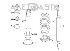 Rear left spring BMW 335i e92 07-13